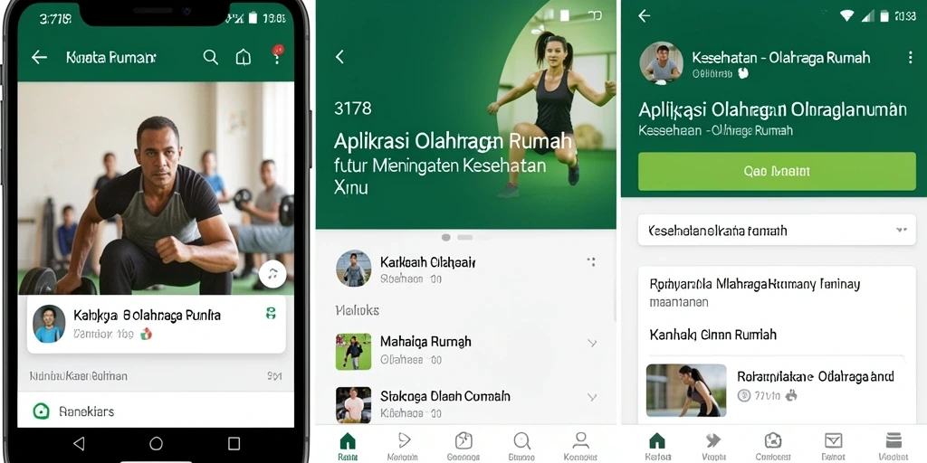 Tampilan antarmuka aplikasi olahraga rumah 3178 yang menarik dan fungsional.