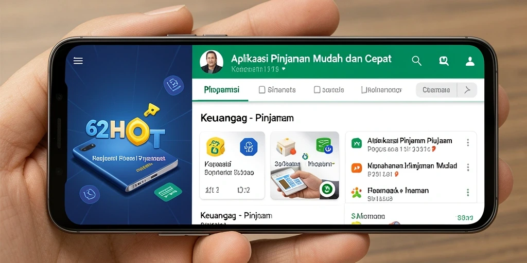 Tampilan antarmuka aplikasi 62HOT yang sederhana dan mudah digunakan.