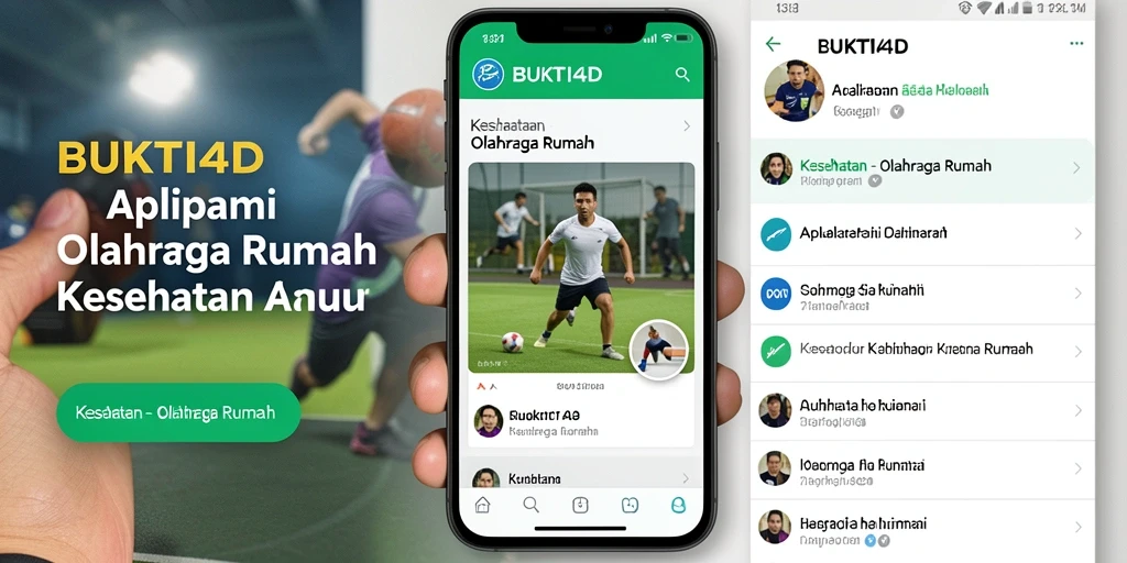Tampilan antarmuka aplikasi BUKTI4D untuk olahraga rumah.
