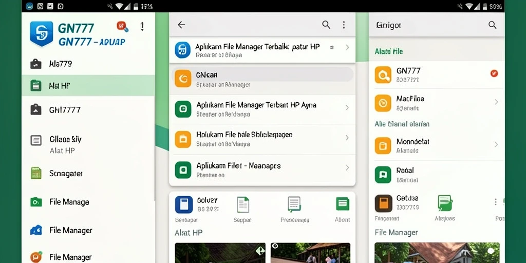 Tampilan antarmuka GN777 yang modern dan mudah digunakan untuk manajemen file.