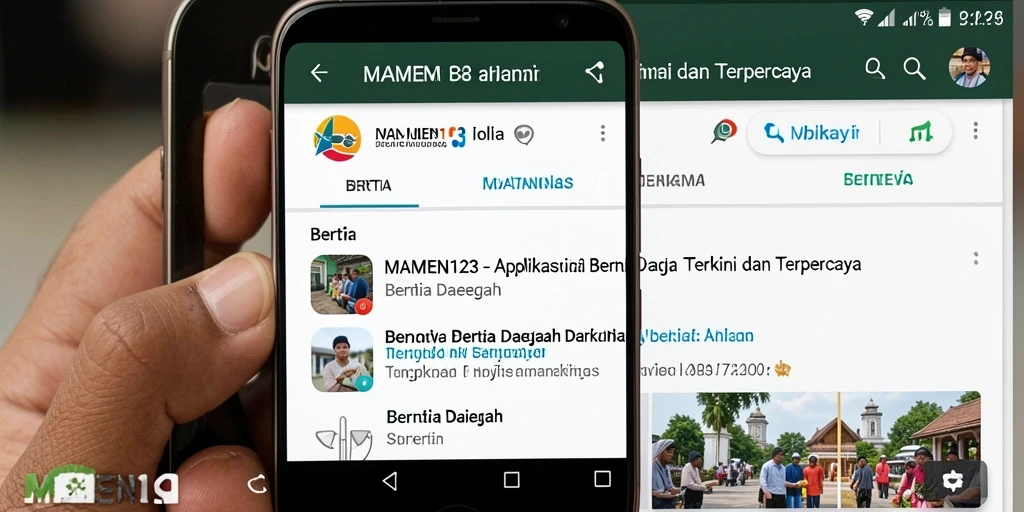 Antarmuka MAMEN123 yang menampilkan berita daerah terbaru.
