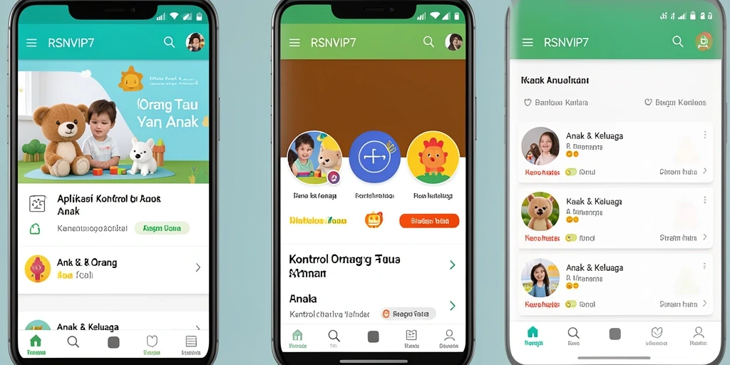 Antarmuka RSNVIP7 yang intuitif dan fungsional untuk kontrol orang tua.