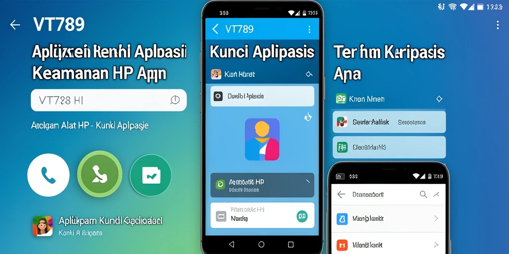 Tampilan antarmuka VT789 dengan kunci aplikasi yang sederhana.