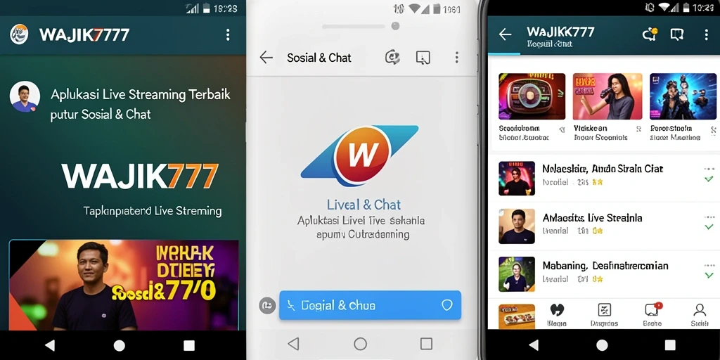 Tampilan antarmuka WAJIK777 saat melakukan Live Streaming dengan fitur interaksi.