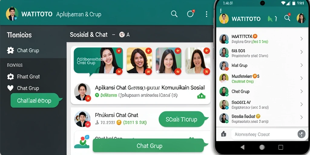 Tampilan antarmuka utama WATITOTO dengan fitur Chat Grup yang menarik.